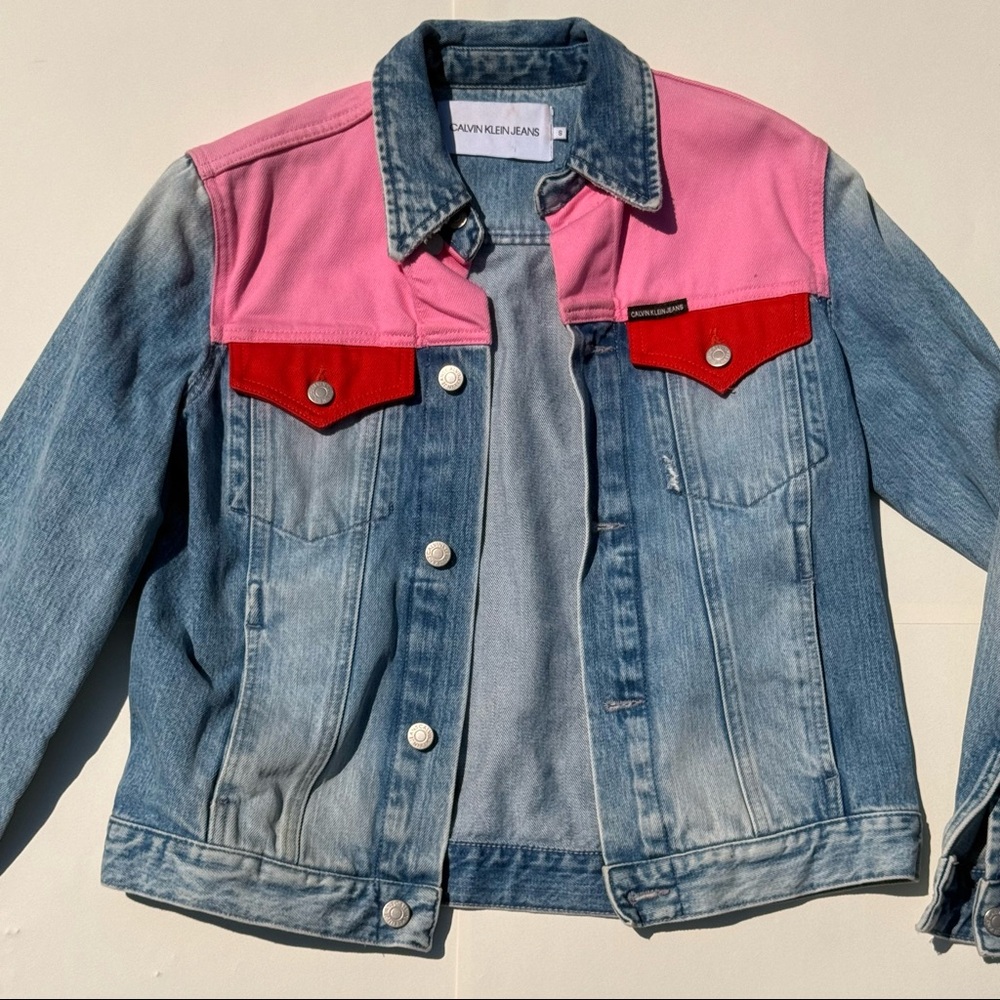 Calvin Klein Jeans denim jacket with western detailing size S